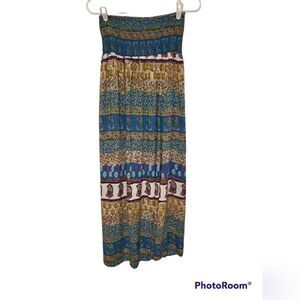 Bluebird maxi dress sleeveless boho paisley print size small